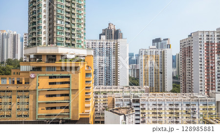 July 26 2025 Geometric Architecture of Ping Shek Estate, Hong Kong 128985881