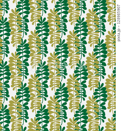 Branches with leaves seamless repeating...のイラスト素材 [128985907] - PIXTA