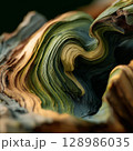 Natural Shades of Wood Green with Subtle Texture and Organic Color Variation 128986035