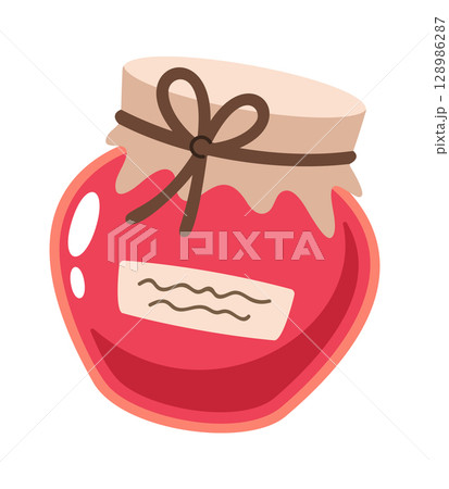 Homemade jam jar design element Homemade jam jar design element 128986287