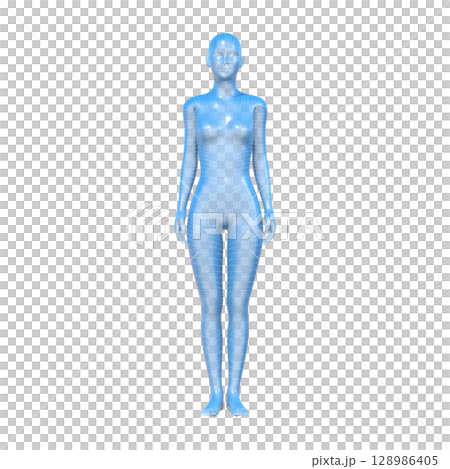 人間の体型モデル, 女性, 人体, AI, アンドロイド 128986405