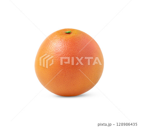 Single whole grapefruit isolated. Citrus fruit with clipping path. Single whole grapefruit isolated. Citrus fruit with clipping path. 128986435
