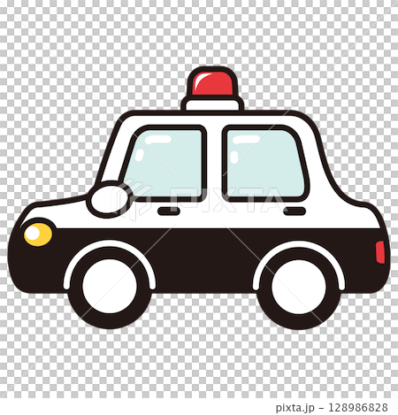 Police car simple color icon 128986828