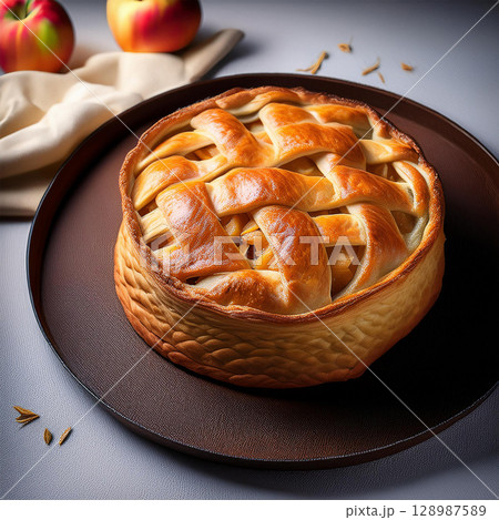 Savory Pastry Pie with Delicious Fillings 128987589