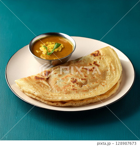 Crispy Roti Prata Delicious South Indian Delightのイラスト素材 [128987673] - PIXTA