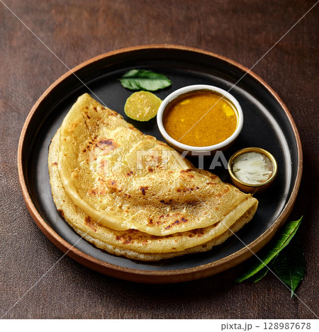 Crispy Roti Prata Delicious South Indian Delight 128987678