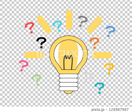 アイデアが閃くイラスト 128987987