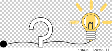 アイデアが閃くイラスト アイデアが閃くイラスト 128988011