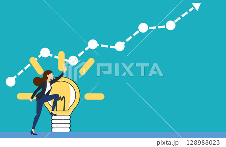 アイデアが閃くイラスト 128988023