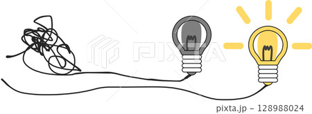 アイデアが閃くイラスト 128988024