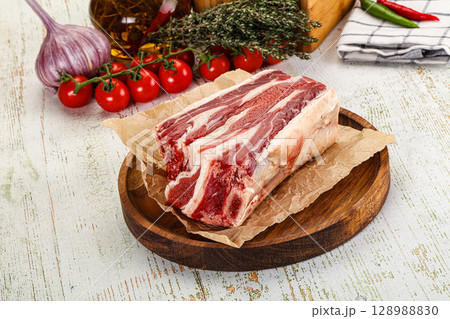 Raw beef ribs for cooking 128988830