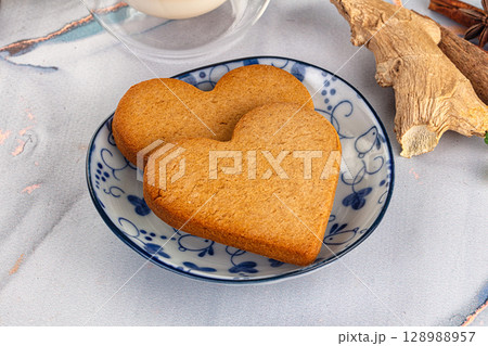 Sweet ginger cookies for snack Sweet ginger cookies for snack 128988957