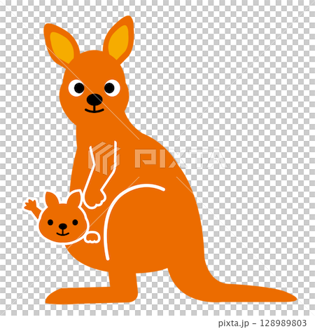 カンガルーの親子 128989803