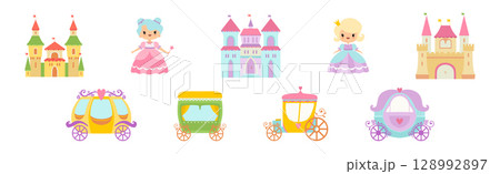 Little Princess Object and Royal Attribute Vector Set Little Princess Object and Royal Attribute Vector Set 128992897