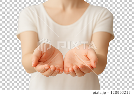 両手を差し出す人、何かを掬い上げる手の素材。 チャリティー,救済,メンタルケア,ヘルスケアなどを想起 両手を差し出す人、何かを掬い上げる手の素材。 チャリティー,救済,メンタルケア,ヘルスケアなどを想起 128993215