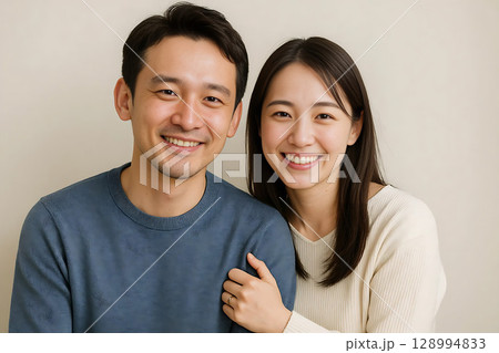 Smiling Couple Portrait 128994833