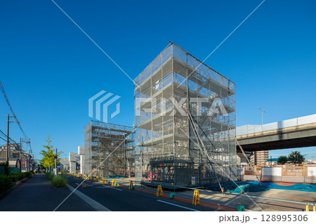 モノレール延伸工事周辺の様子 128995306
