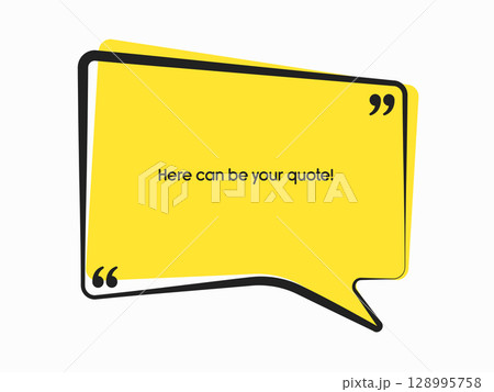 Speech bubble. Space for quote text, frame message Speech bubble. Space for quote text, frame message 128995758