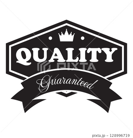 Premium quality guaranteed vector icon, best choice badge with crown and ribbon, preferred business promotion label Premium quality guaranteed vector icon, best choice badge with crown and ribbon, preferred business promotion label 128996719