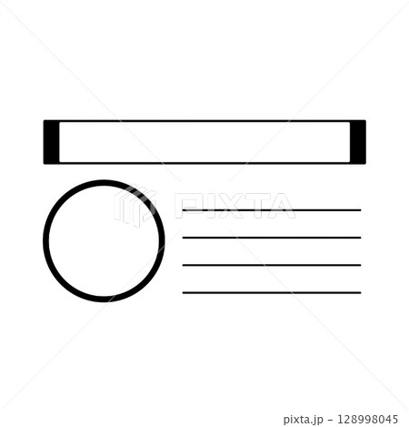 シンプルプロフィールカードテンプレート黒 シンプルプロフィールカードテンプレート黒 128998045