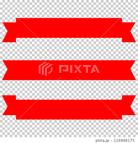 Simple red ribbon in the title frame 128998175