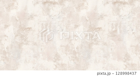 クリーム色塗り壁テクスチャ シームレス背景素材 128998437