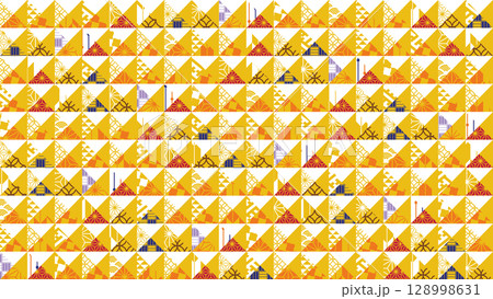 秋の季節の彩り和柄背景イラスト 秋の季節の彩り和柄背景イラスト 128998631