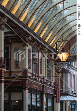 Victorian architecture of Leadenhall Market is housed beneath, is a combination of ornate wrought-iron, glass roof. 129000116