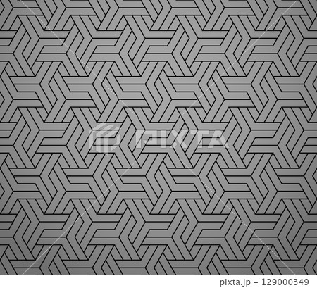 Abstract geometric pattern with stripes, lines. Seamless vector background. Gray and black ornament. Simple lattice graphic design Abstract geometric pattern with stripes, lines. Seamless vector background. Gray and black ornament. Simple lattice graphic design 129000349