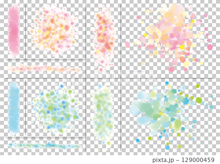 粉紅色和藍色水彩濺套裝 粉紅色和藍色水彩濺套裝 129000459