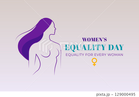 minimalist women equality day celebration art 129000495