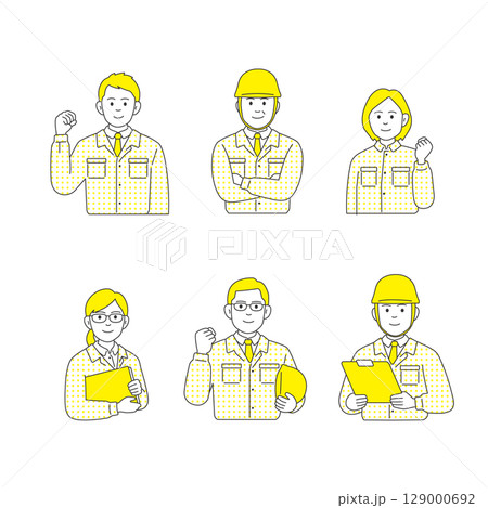 作業服を着た人イラスト素材 作業服を着た人イラスト素材 129000692