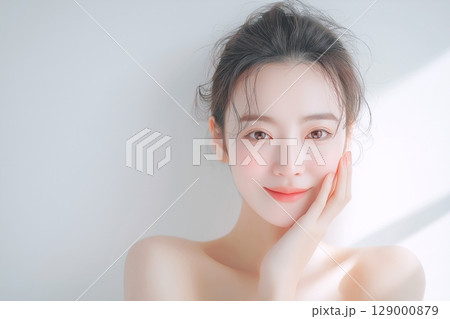 美しい肌の女性・アンチエイジング「AI生成画像」 129000879