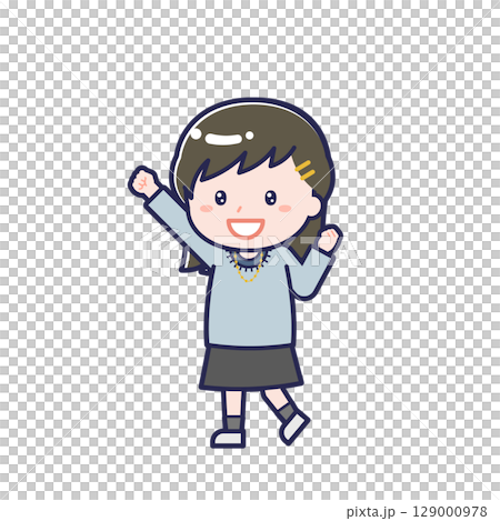 私服の10代／ななめ／女性 06 129000978