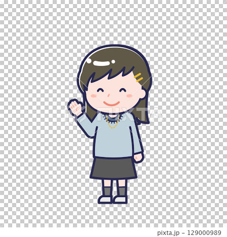 Casual clothes teenager / diagonal / female 17 129000989