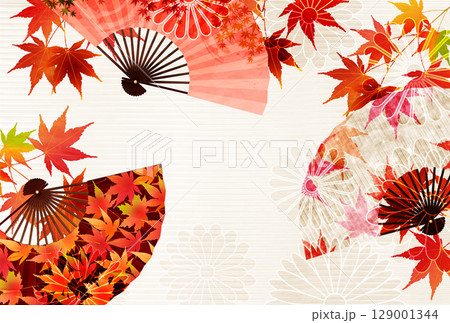 紅葉　もみじ　秋　背景	 129001344