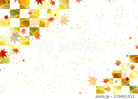 紅葉　もみじ　秋　背景	 129001351
