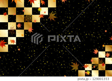 紅葉　もみじ　秋　背景	 129001353