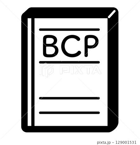 事業継続計画のファイルのアイコン、BCP、Business Continuity Plan 129001531