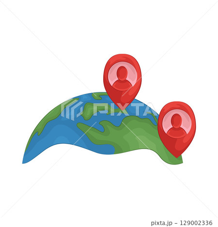 Illustration of User Location Illustration of User Location 129002336