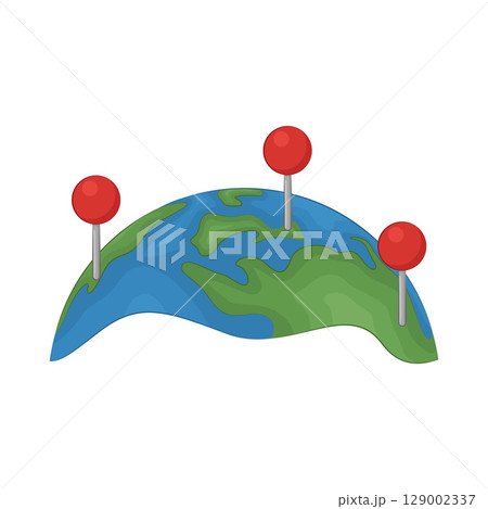 Illustration of Location Pin Illustration of Location Pin 129002337