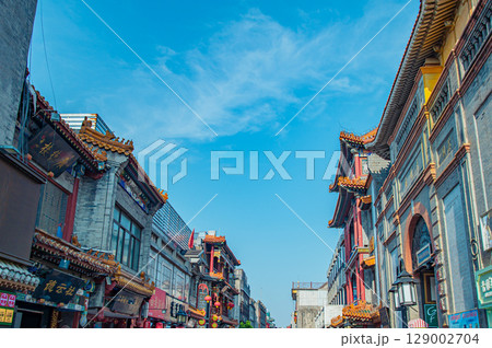 中国 北京の街並み　 129002704