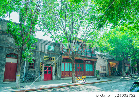 中国 北京の街並み　 129002752