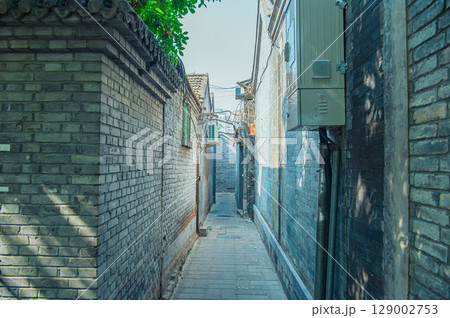 中国 北京の街並み　 129002753