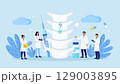 Osteopathic doctor examining patient spine. Spine backbone disease diagnostics. Backache, rheumatism, deformity, vertebral inflammation treatment. Skeletal surgeon. Vertebrologist examine vertebra 129003895