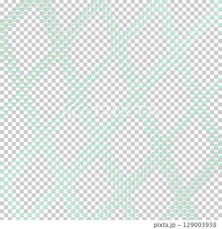パステルグリーンのオーバルドットのバイヤスチェック背景イラスト 129003938