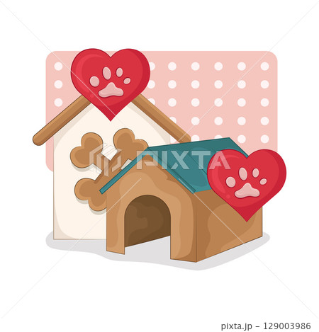 Illustration of Pet House Illustration of Pet House 129003986