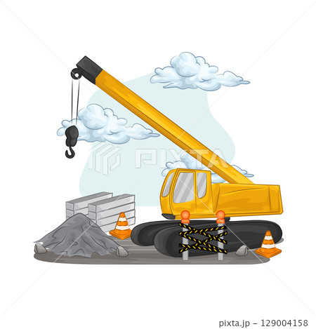 Illustration of Crane Illustration of Crane 129004158
