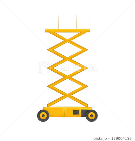 Illustration of Scissor Lift Illustration of Scissor Lift 129004159
