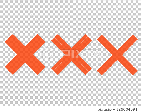 バツ印3種(80%半透過) バツ印3種(80%半透過) 129004391